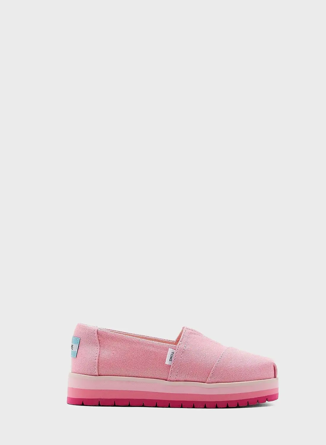 TOMS Youth Glimmer Platform Slip Ons