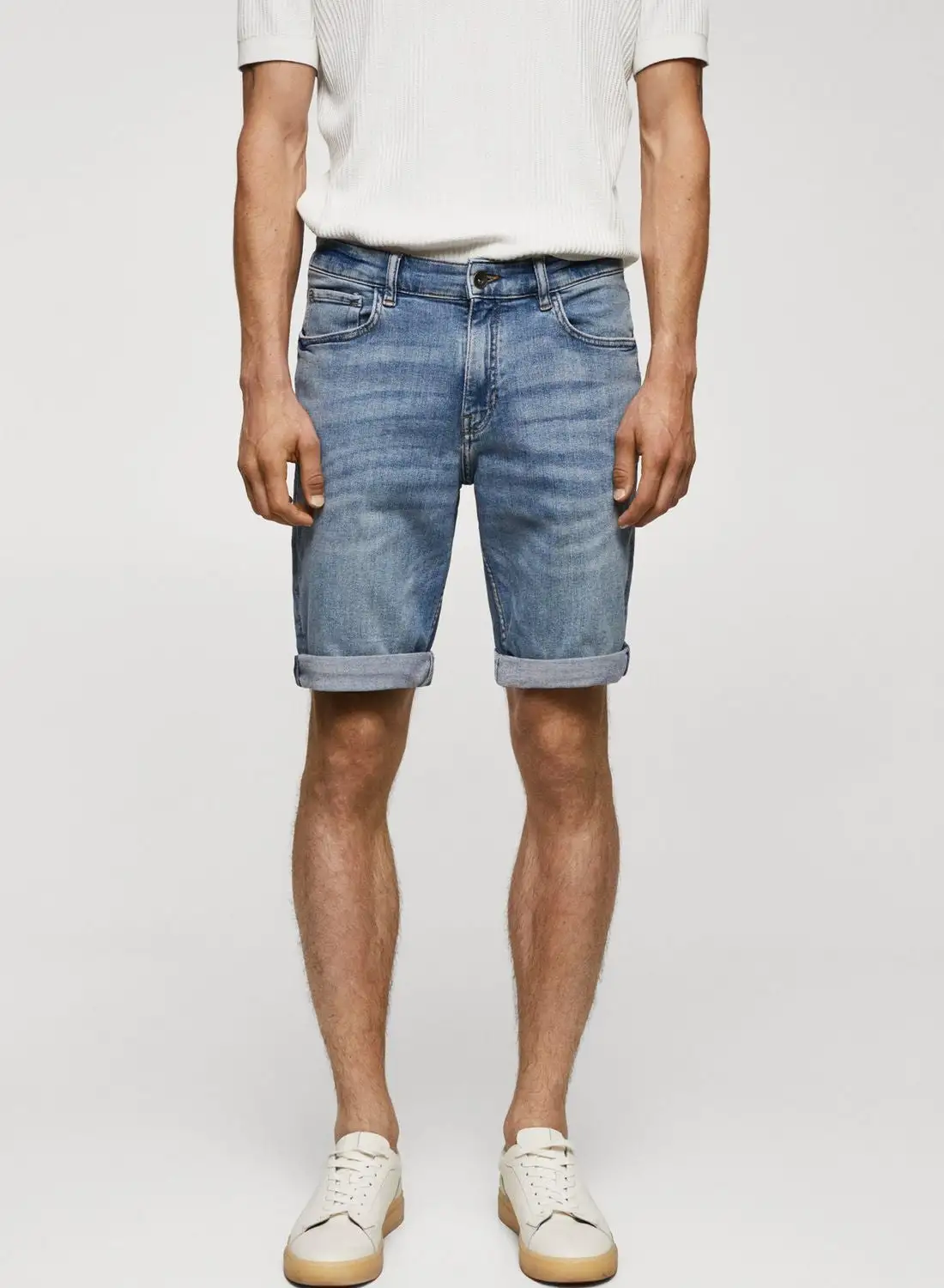 Mango Man Essential Denim Shorts