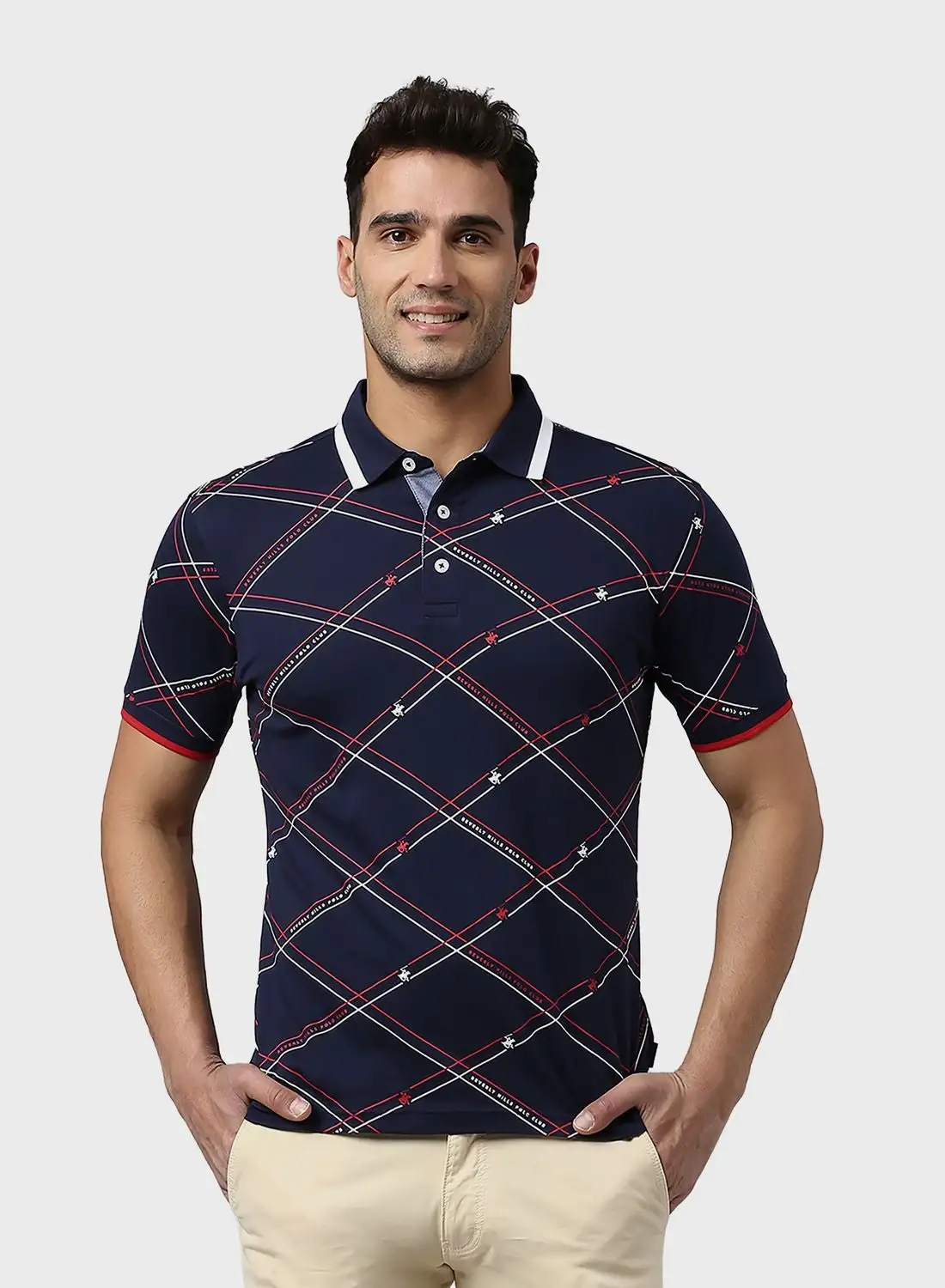 bhpoloclub Printed Tipped Polo