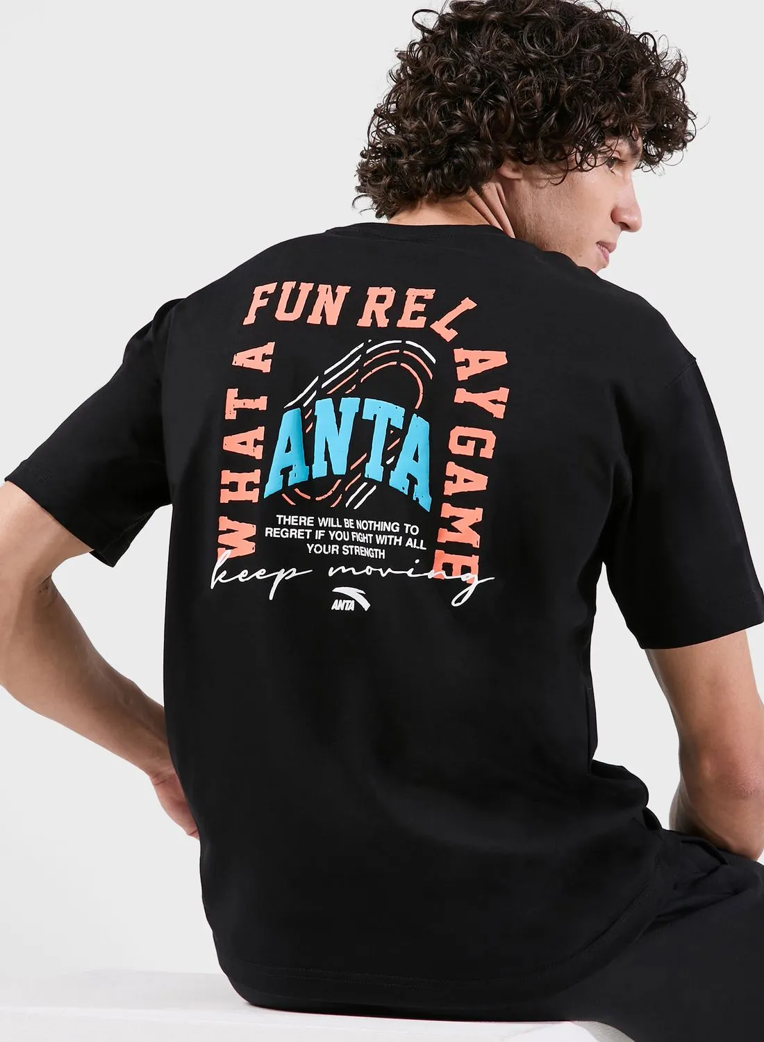 ANTA Smiley Printed T-Shirt