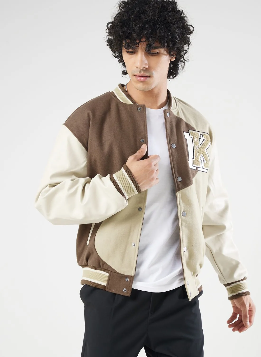 Karl Kani Retro Patch Wavy Block College Jacket