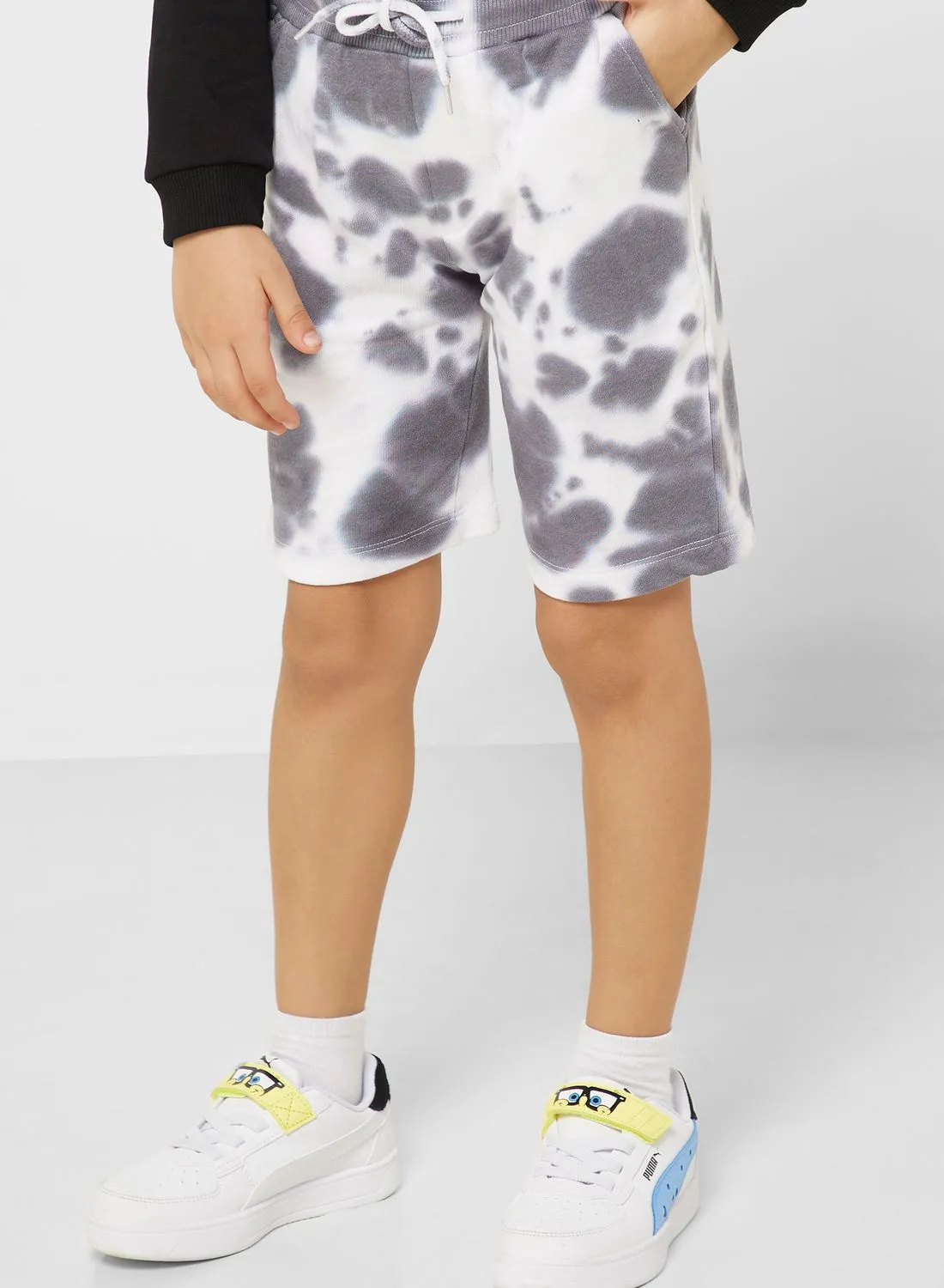 Pinata Tie & Dye Printed Shorts For Boys