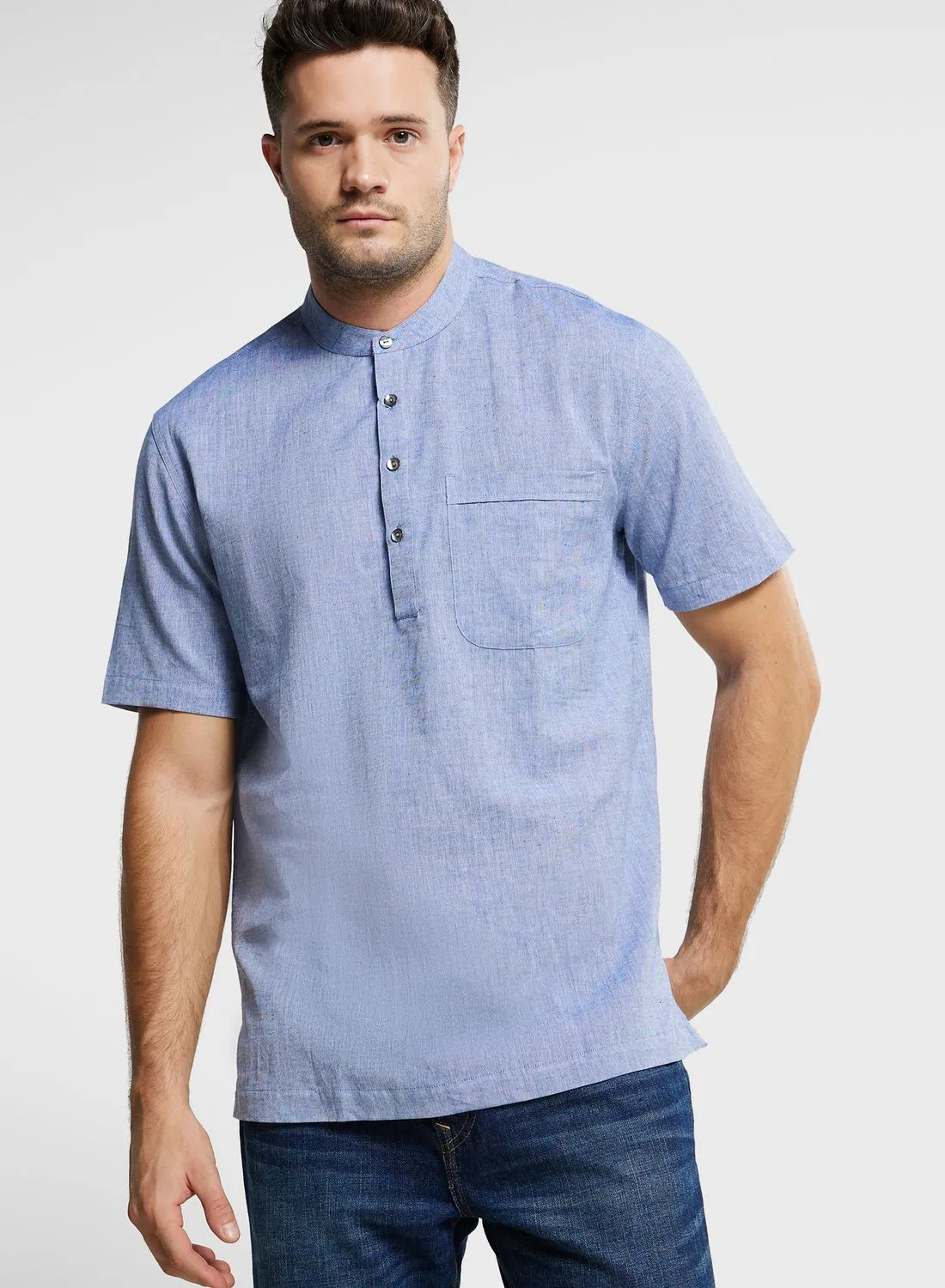 Fabindia Mid Placket Regular Fit Shirt