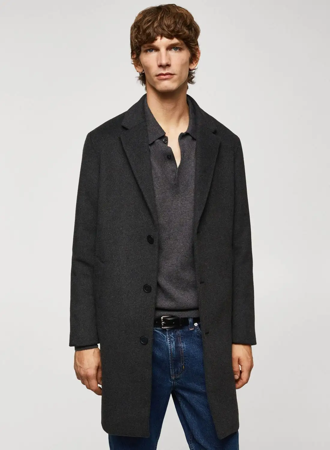 Mango Man Essential Longline Coat