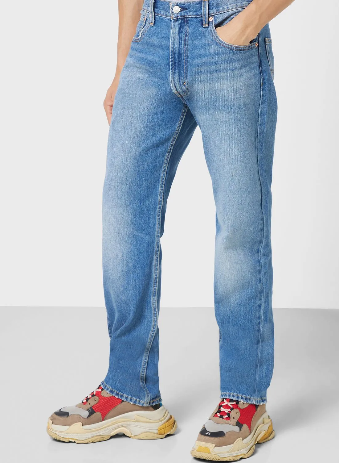 Levi's Mid Wash Straight Fit Jeans