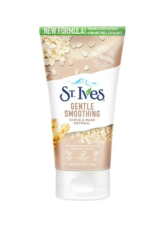 ST. Ives Nourished And Smooth Oatmeal Face Scrub And Mask White 170grams