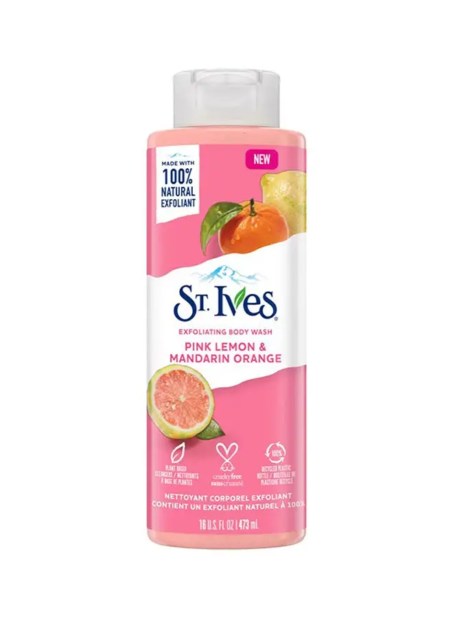 ST. Ives Radiant Skin Body Wash With Pink Lemon And Mandarin Orange Extracts White 473ml