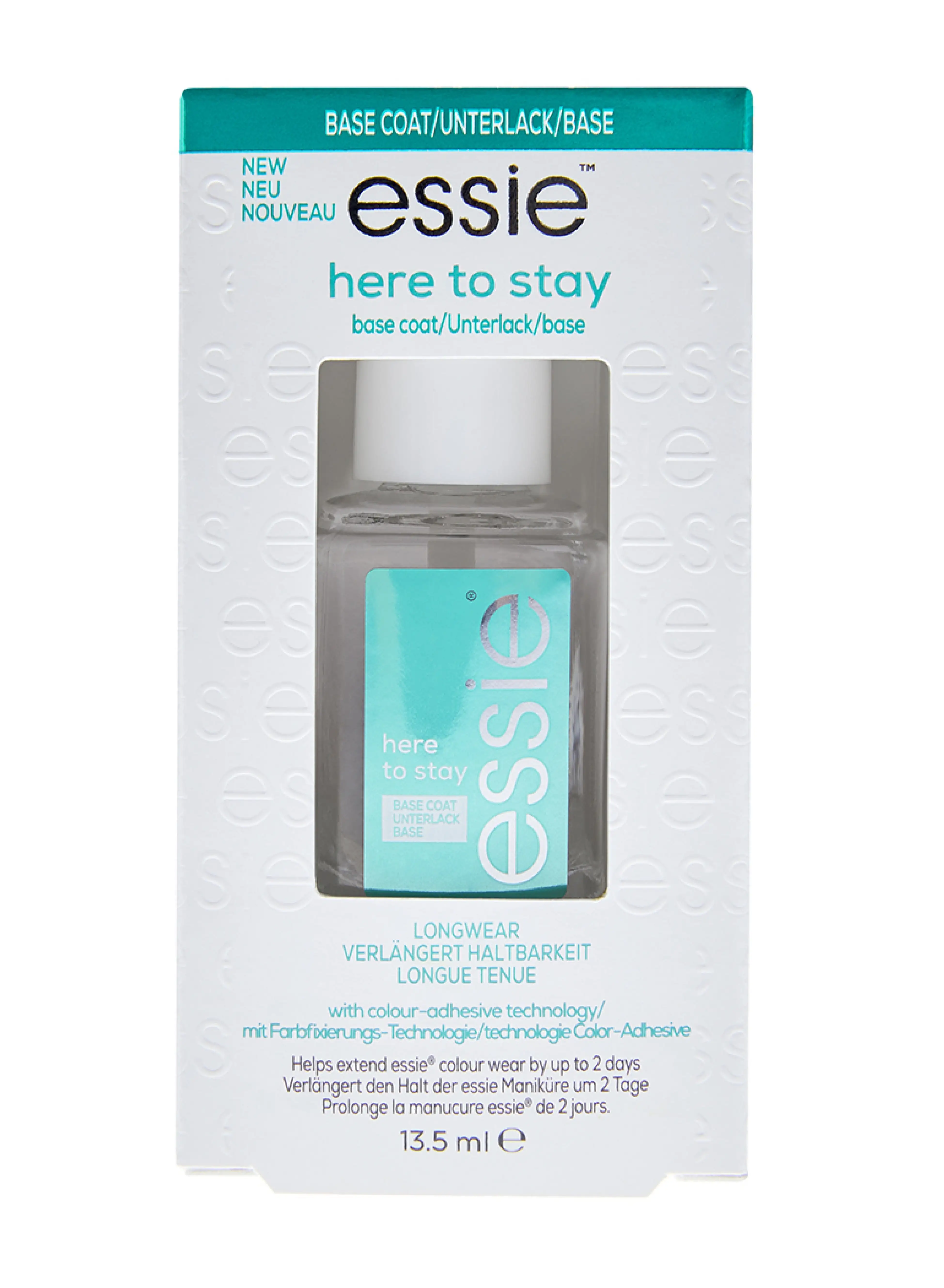 essie Here to Stay, Nail Polish Base Coat, 13.5 ml