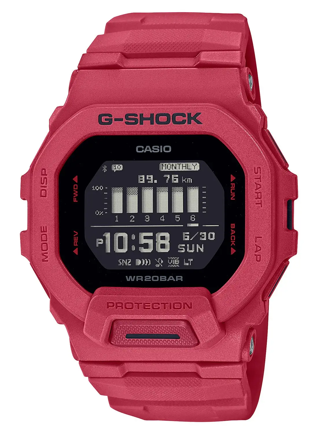 G-SHOCK Men's Digital Resin Wrist Watch GBD-200RD-4DR - 42 Mm