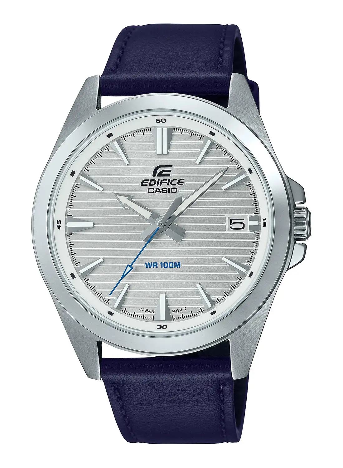 CASIO ساعة يد رجالية أنالوج جلد EFV-140L-7AVUDF - 42 ملم