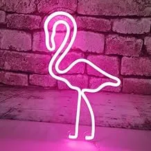 BPA Flamingo Neon Light, Kids Room, Living Room, Kids Birthday, Pink, LED, 25x45 cm