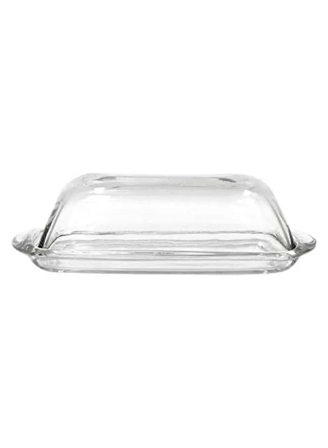 Anchor Hocking A/H Presence Butter Dish W/Glass Cover