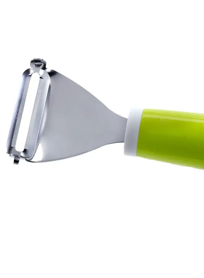 Royalford Triangle Peeler Silver With Green Handle