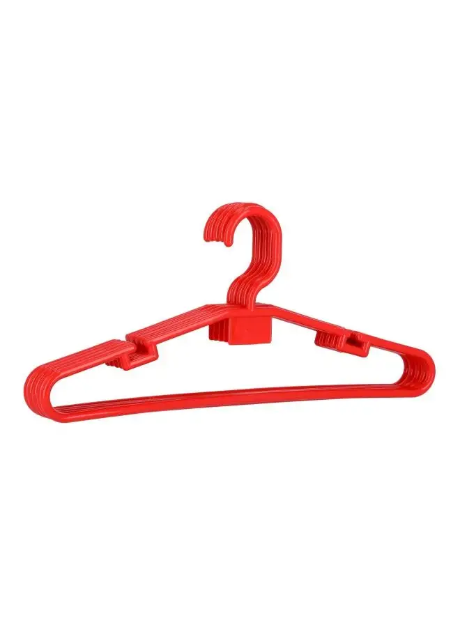 Royalford 5-Piece Plastic Hanger Red 42cm