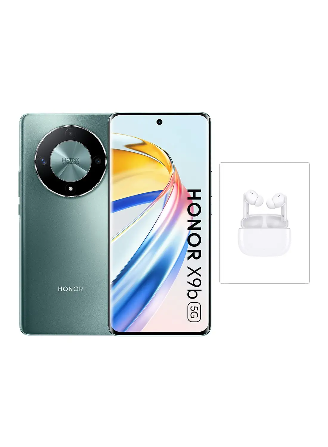 Honor X9B Dual SIM 5G Emerald Green 12GB RAM 256GB With FREE Earbuds - Middle East Version