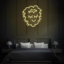 ضوء نيون سليبنج كلاود من بي بي ايه، غرفة الأطفال، النوم، ديكور حائط، أصفر، LED، 40x40 سم