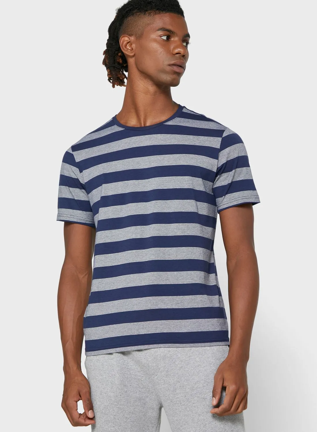 SEMIR Striped Crew Neck T-Shirt