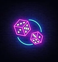 BPA 2 Dice Neon Light، غرفة الألعاب، متعدد الألوان، LED، 40x40 سم