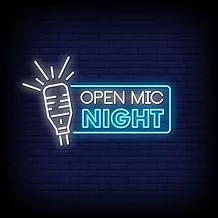 BPA Open Mic Night Neon Light, Bar, Music Studio, Karaoke Party, Multicolour, LED, 60x30 cm