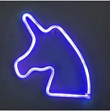 BPA Fashion Home Unicorn Neon LED Night, Decor, Blue, Led, 1-piece, 35x25 cm