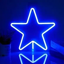 BPA Star Neon Light, Kids Room, Living Room, Wall Décor, Blue, LED, 30x30 cm