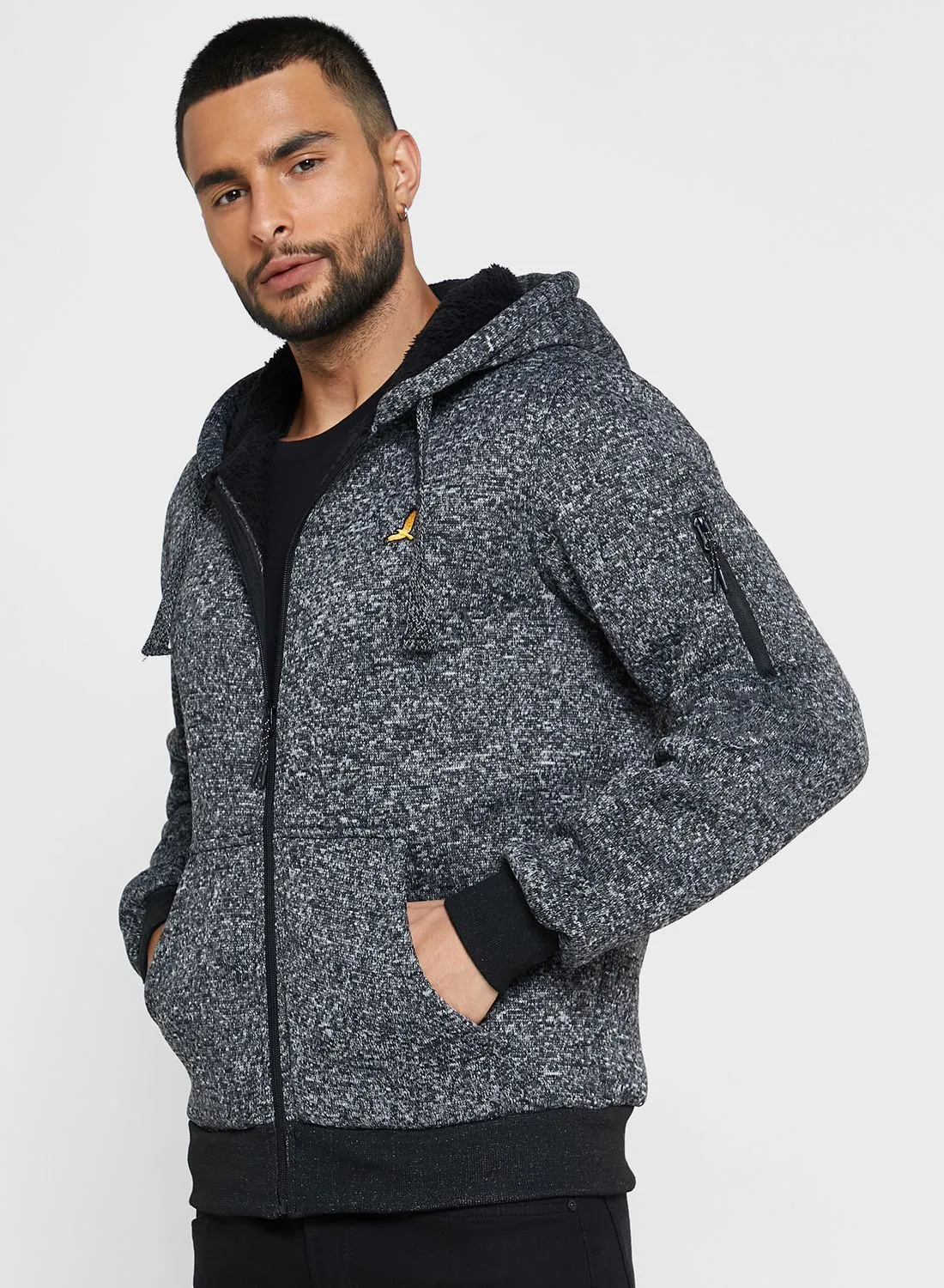 BRAVE SOUL Bravesoul Full Zip Hoodie With Zip Welt