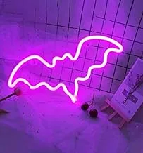 BPA Bat Neon Light, Kids Room, Batman, Spook, Halloween, Pink, LED, 50x25 cm