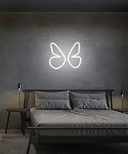 BPA Butterfly Neon Light, Girls Bedroom, Kids Birthday, White, LED, 70x60 cm