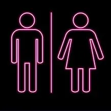 BPA Female And Male Neon Light, WC, Changing Room, Separation, Pink, LED, 85x100 cm