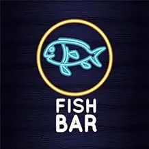 BPA Fish Bar Neon Light, Seafood, Fish, Food, Multicolour, LED, 50x50 cm