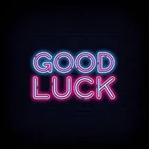 BPA Good Luck Neon Light, Games Room, Study Zone, School, Multicolour, LED, 50x30 cm