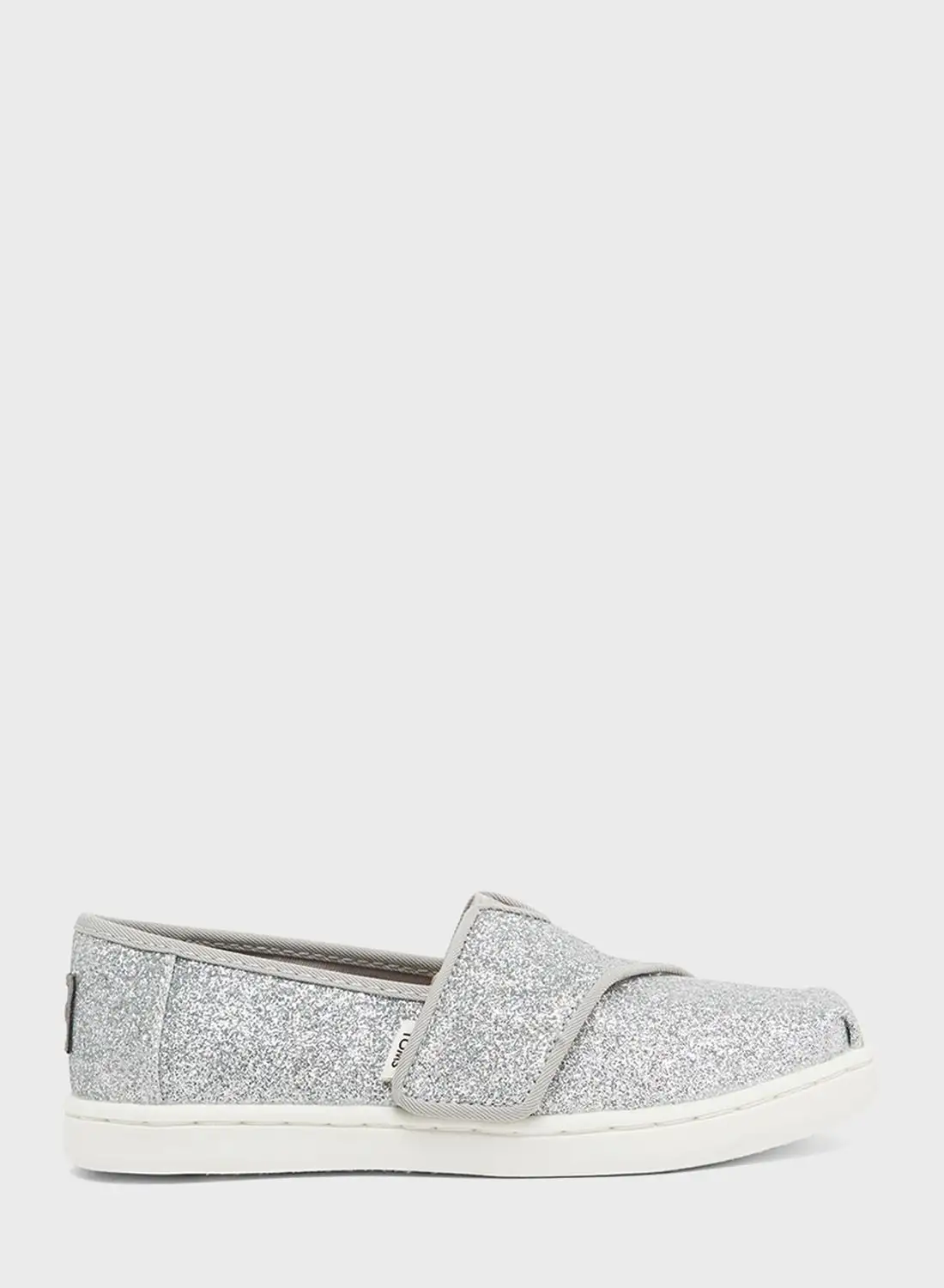 حذاء بدون كعب من TOMS Kids Glitter Alpargata