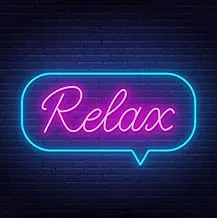 BPA Relax Neon Light، نادي اليوجا، التدليك، الاسترخاء، متعدد الألوان، LED، 50x25 سم