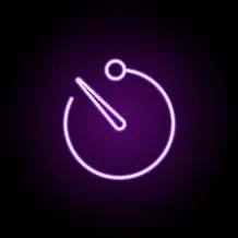 BPA Timer Neon Light, Sport, Photography, Purple, LED, 35x35 cm