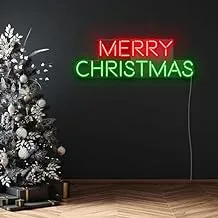 BPA Merry Christmas Neon Light, Christmas, Living Room, Gift, Multicolour, LED, 80x25 cm