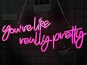 BPA You're Like Really Pretty Logo, LED Light, Pink, Light, 100x40 cm