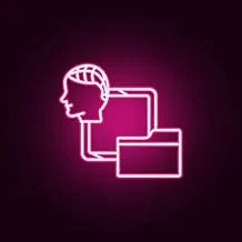 BPA Smart Brain Neon Light, Artificial Intelligence, File, Brain, Pink, LED, 45x45 cm