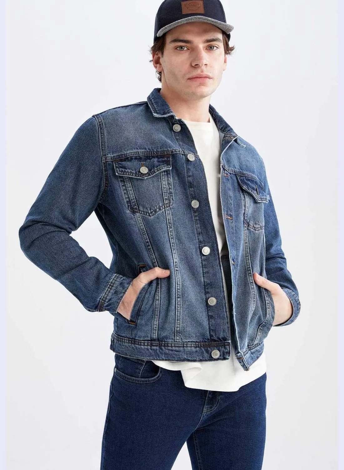 DeFacto Slim Fit Double Pocket Denim Jacket