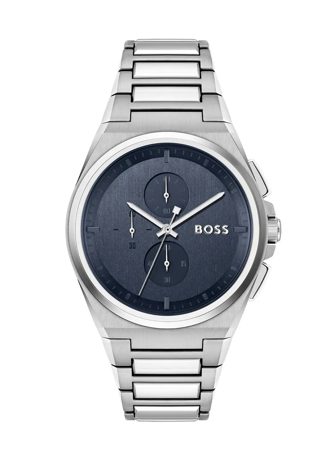 HUGO BOSS Men's Chronograph Tonneau Shape Stainless Steel Wrist Watch 1514048 - 45.8 Mm