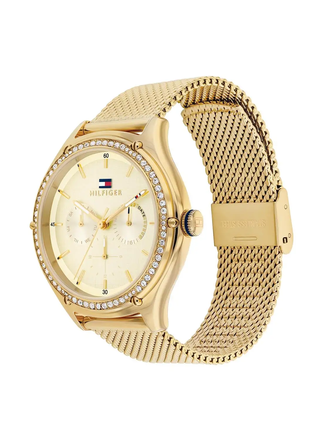 TOMMY HILFIGER Women's Analog Round Shape Stainless Steel Wrist Watch 1782655 - 41 Mm