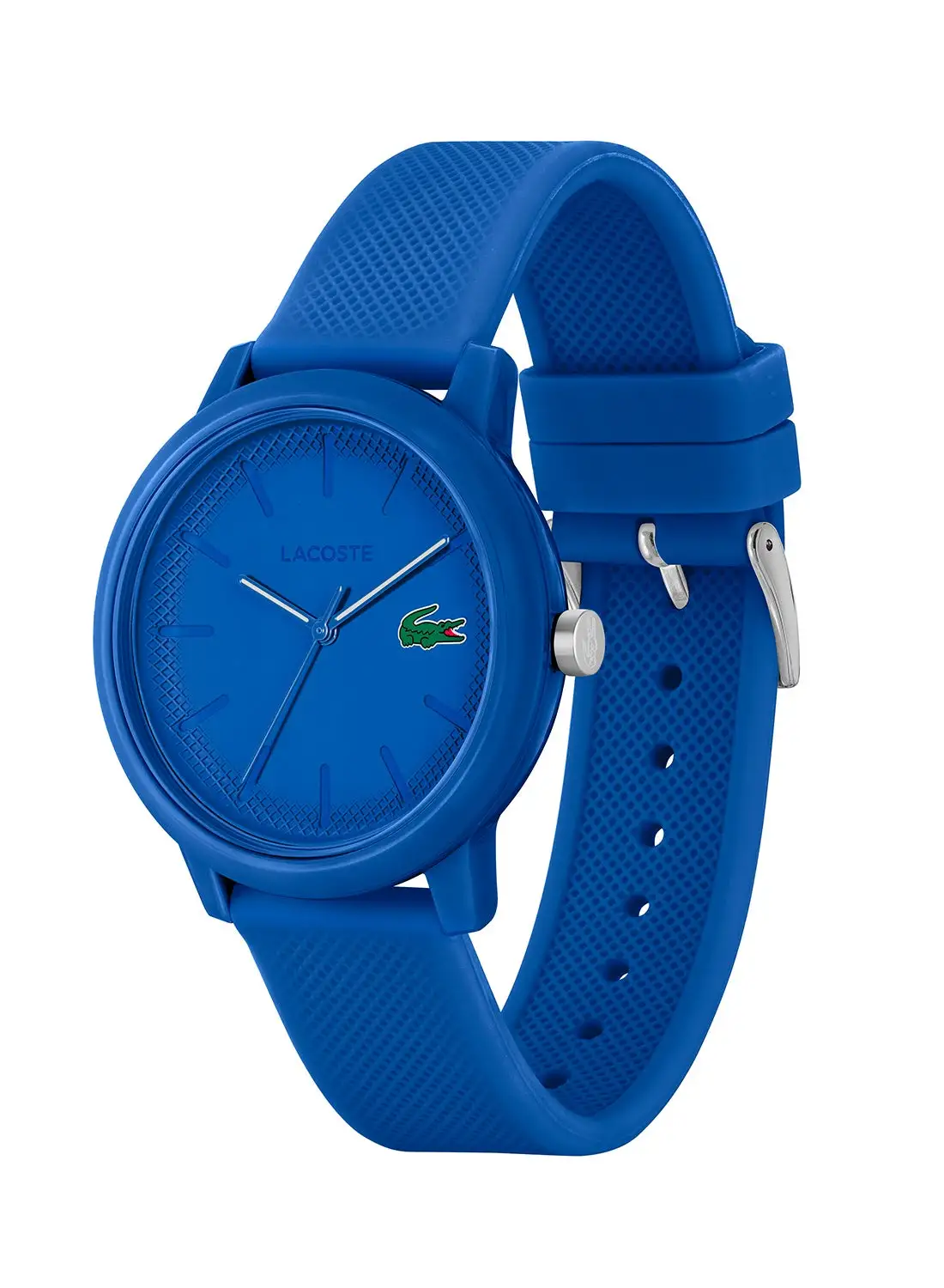 LACOSTE Men's Analog Round Shape Silicone Wrist Watch 2011279 - 42 Mm