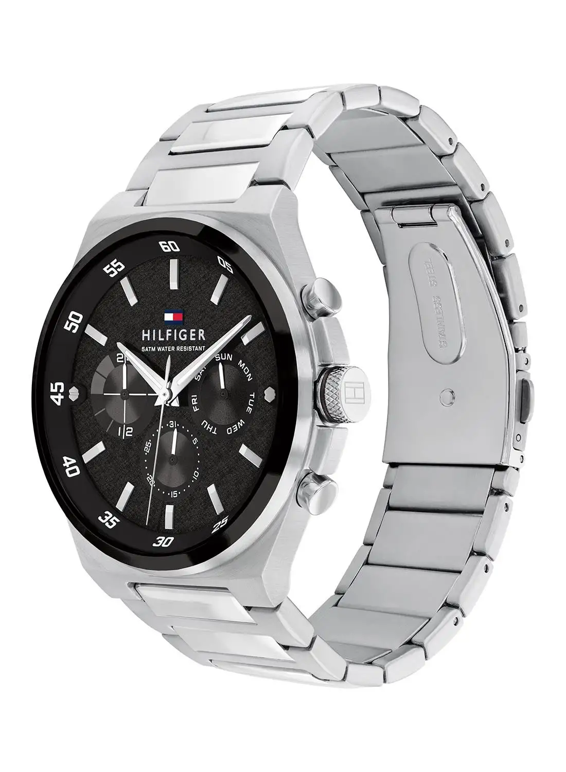 TOMMY HILFIGER Men's Analog Round Shape Stainless Steel Wrist Watch 1792087 - 46 Mm