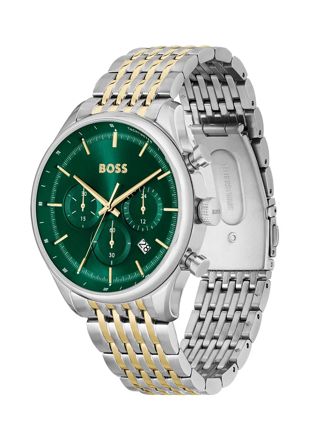 HUGO BOSS Men's Chronograph Round Shape Stainless Steel Wrist Watch 1514081 - 45 Mm