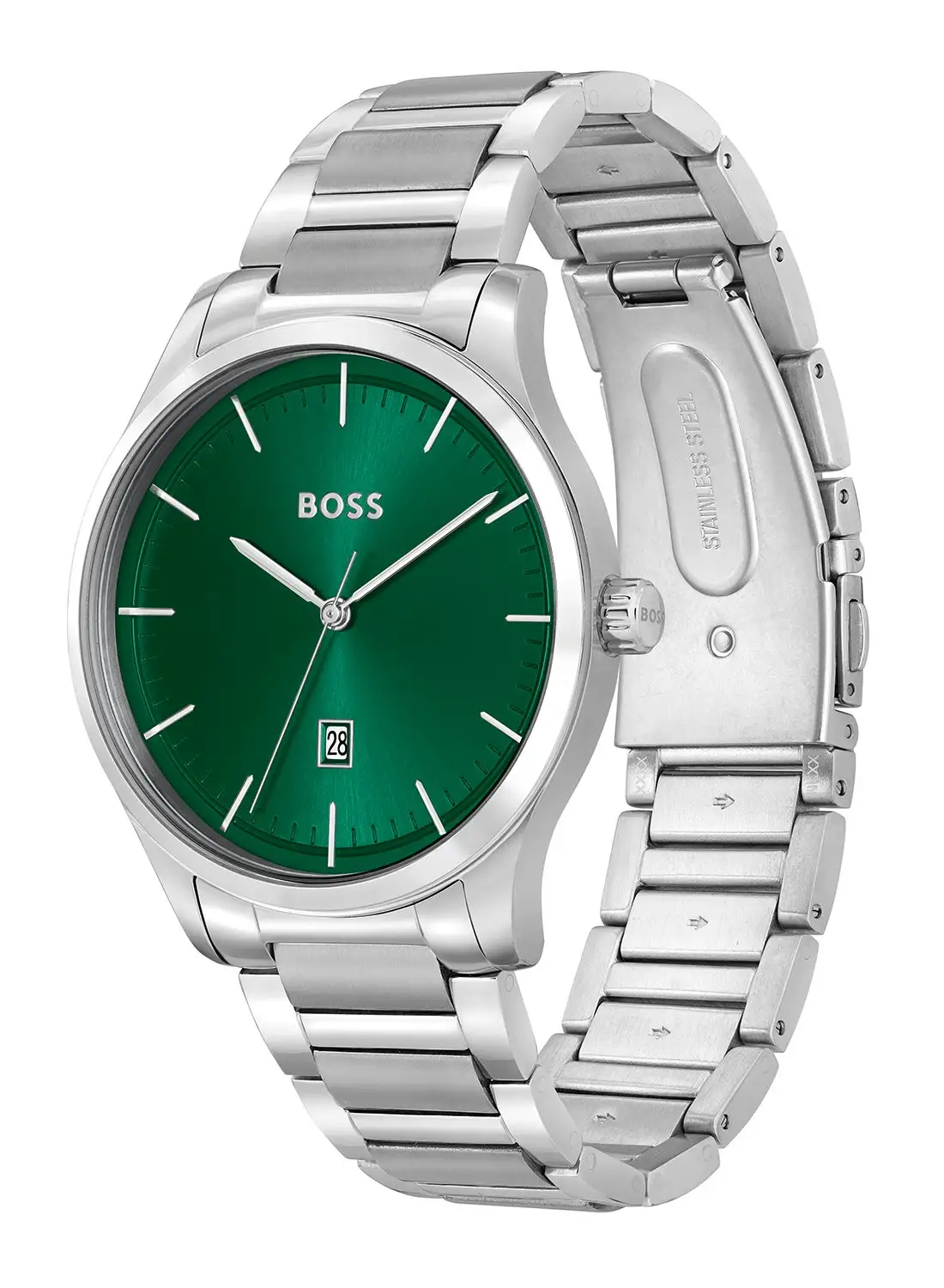 HUGO BOSS Men's Analog Round Shape Stainless Steel Wrist Watch 1514084 - 43 Mm