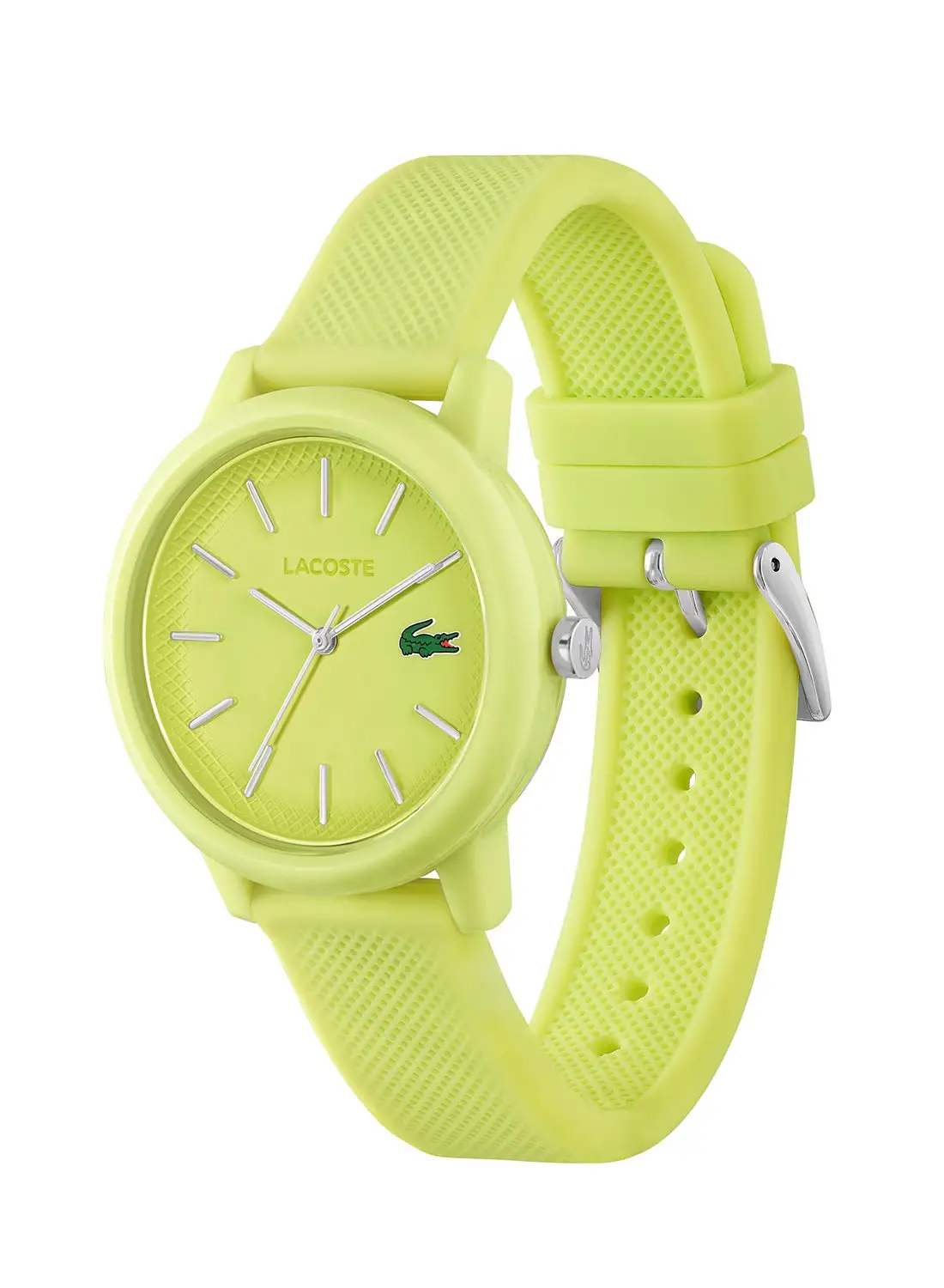 LACOSTE Women's Analog Round Shape Silicone Wrist Watch 2001316 - 36 Mm