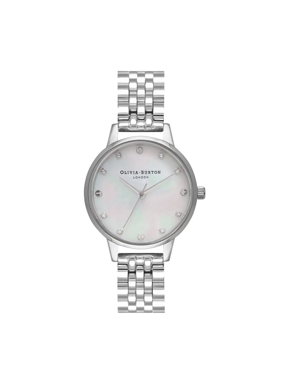 OLIVIA BURTON Women's Analog Round Shape Stainless Steel Wrist Watch OB16SE09 - 30 Mm