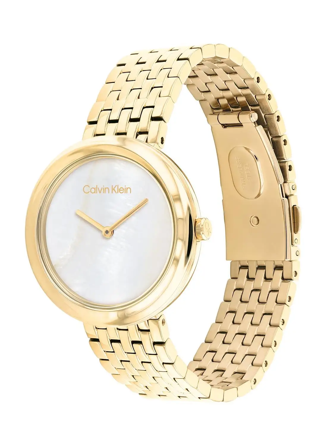 CALVIN KLEIN Women's Analog Round Shape Stainless Steel Wrist Watch 25200321 - 34 Mm