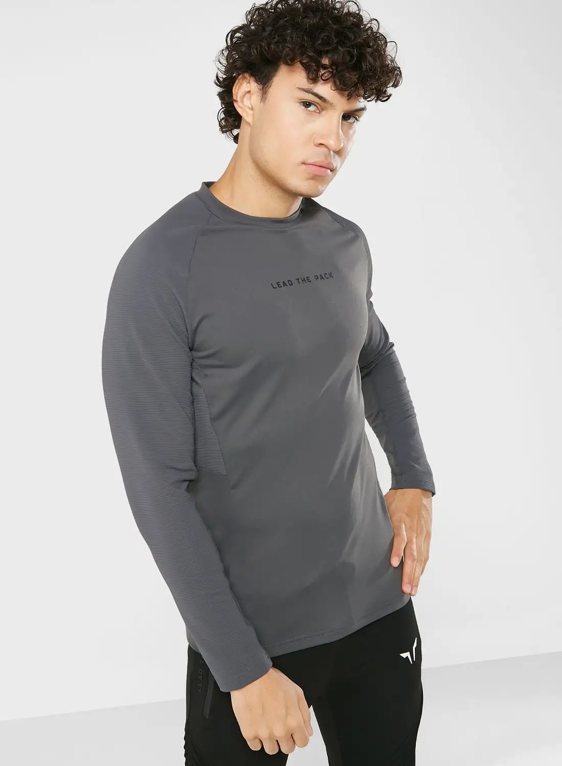 SQUATWOLF Statement Ribbed Long Sleeves T-Shirt