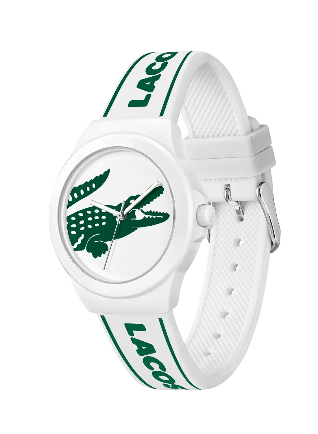 LACOSTE Women's Analog Round Shape Silicone Wrist Watch 2001347 - 38 Mm