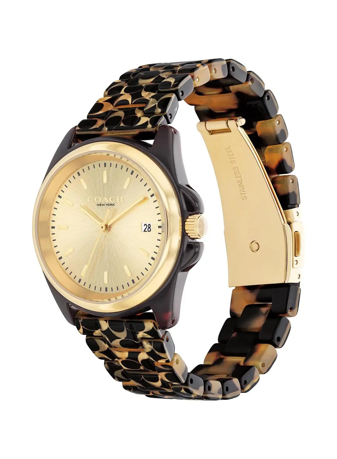 COACH Women's Analog Round Shape Alloy Wrist Watch 14504187 - 36 Mm